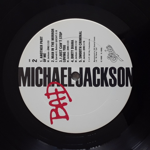 Michael Jackson. Bad. 1987 - Picture 9 of 9
